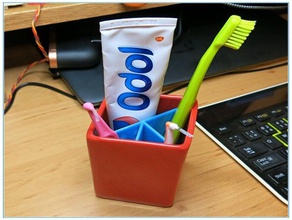 mugplug bagno il dentifricio toothpasteholder titolare 3d print model - Mito3D