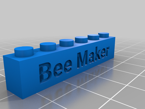 my customized lego compatible text bricks signs & logos 3d print model - Mito3D