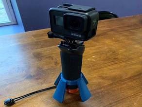 gopro handler tri-pod base camera tripod 3d print model - Mito3D