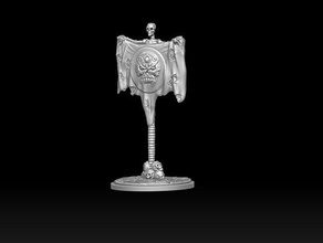 undead stand 3d printing dnd flag necromancer 3d print model - Mito3D