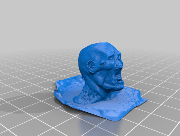 zombie testa remix sculture gli 3D print model - Mito3D