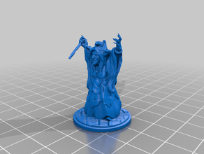 witch mirella casting spell 3d printing dnd halloween magic 3d print model - Mito3D