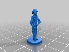 us infantry - toy soldier wwii 3d printing miniature tabletop usa wargaming world war ii ww2 3d print model - Mito3D