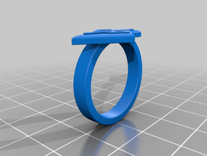 vh logo ring jewelry 3d print model - Mito3D
