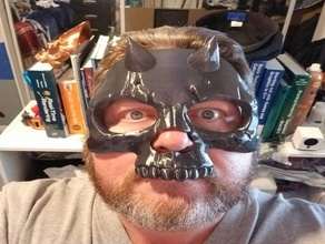 skull mask horns costume devil halloween 3d print model - Mito3D