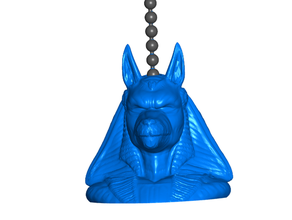 anubis pull ball chain keychain knob handle fob finials decor egyptian keyring string 3d print model - Mito3D