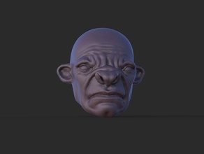 esboço 3 esculturas do busto criatura a cabeça sexo masculino monstro 3d print model - Mito3D