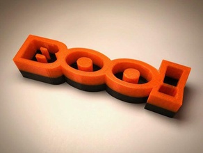 boo ville 5 decor halloween decoration holiday holidays words 3d print model - Mito3D