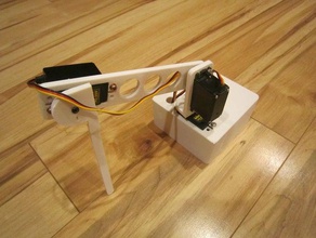 basit servo robot kol tabanlı Robotik 3d print model - Mito3D