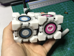 portal küp 48 mm şimdi 50 boyut remix düzenlenmiş video oyunları diyafram bilim yarım hayat 2 prop test pasta yalan 3d print model - Mito3D