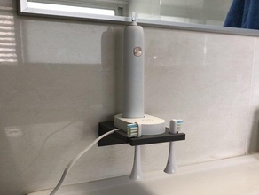 xiaomi soocas electric toothbrush holder wall mount bathroom 3d print model - Mito3D