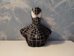 black suit spider-man bust spiderman symbiote 3d print model - Mito3D