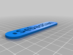tag keychain - sebastian customized 3d print model - Mito3D