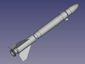 modulare flugfähige modellrakete Modell-Rakete Rakete Raketentechnik 3d print model - Mito3D