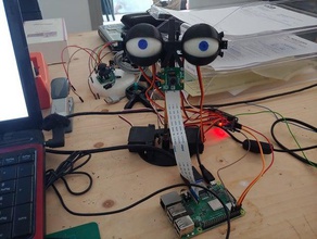 animatronic eyes remixed diy raspberry pi robot robotics 3d print model - Mito3D
