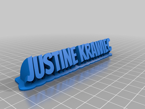 justine customized 3d print model - Mito3D