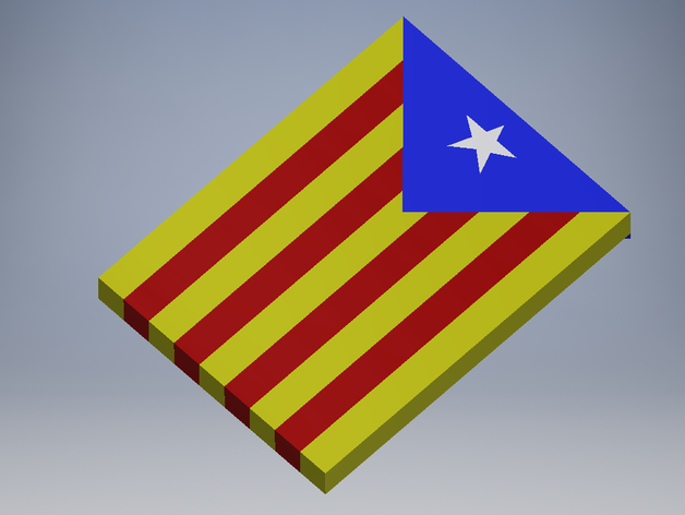 estelada cataluña catalunya de la independencia 3D print model - Mito3D