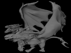 3 headed beast age sigmar chaos chimera dragon warcry warhammer 3d print model - Mito3D