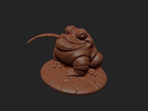 Skizze 4 Fett froggie Charakter Kreatur Frosch monster stilisierte 3d print model - Mito3D