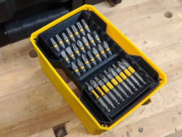 dewalt tstak toughcase bit holding tray - Organisation Werkzeughalter 3D print model - Mito3D