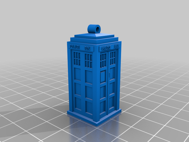 tardis portachiavi drwho 3D print model - Mito3D