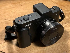 nikon 1 v1 grip impugnatura della fotocamera 3d print model - Mito3D