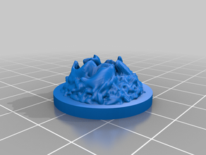 ooze miniature tabletop games d&d rpg supportless 3d print model - Mito3D