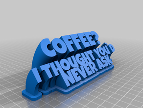 el café de la línea 3 v3 personalizado 3d print model - Mito3D