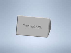 customisable text block autodesk inventor 3d print model - Mito3D