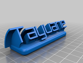 name plate remix customized 3d print model - Mito3D