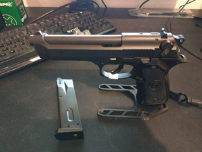 stand holder gbb m9 airsoft gun magazine pistol 3d print model - Mito3D