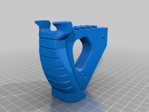 caliburn - pyrangle foregrip r3 nerf picatinny 3d print model - Mito3D