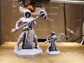 d&d female cleric 28mm dnd mini miniature dungeons dragons dungeon game piece miniatures roleplaying role playing games rpg prop tabeltop tabletop gaming 3d print model - Mito3D
