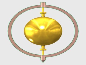 sphère gyroscope 3d print model - Mito3D