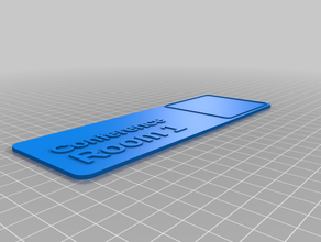 conference room 3 sign customized 3d print model - Mito3D