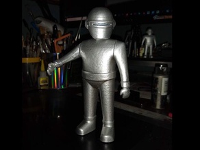 mini gort articulé de la figure lumière led action caractère film prop science-fiction 3d print model - Mito3D