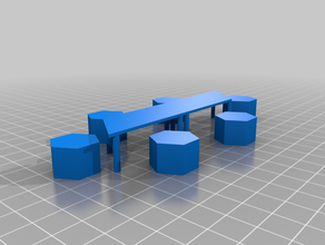 table de salle à manger miniature 3d print model - Mito3D