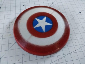 captain america-frisbee-Schild-Schablone avengers frisbee Farbe auf der Schablone 3d print model - Mito3D