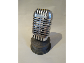 retro mikrofon ödülü kupa 3d print model - Mito3D