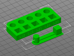 tolerância medidor de 1,2 mm - 2,8 a calibração 3d print model - Mito3D