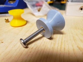 engrenagem com a temática da gaveta puxe o botão usando 1 4 polegadas de calor-set inserir puxar gavetas calor-conjunto pastilhas knob 3d print model - Mito3D