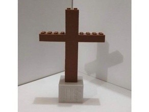 lego de la cruz iglesia para cristiana 3d print model - Mito3D