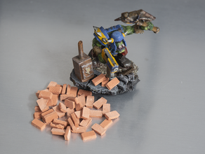 warhammer brick mold miniatures miniature 28mm wargaming terrain warhammer40k 3d print model - Mito3D