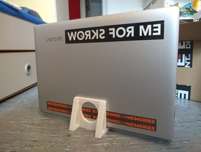 laptop stand freecad lightweight vertical 3d print model - Mito3D