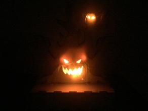 arbre d'halloween - halloween lasercut 3d print model - Mito3D