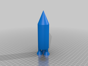 rakete 3d print model - Mito3D