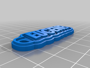 eugene keychain customized 3d print model - Mito3D