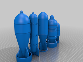 bomb collection 01 bombs military 3d print model - Mito3D