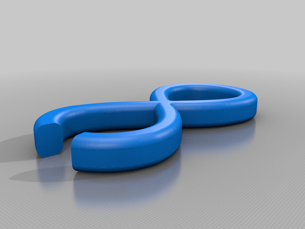 kırık sonsuz sembolü sembol 3D print model - Mito3D