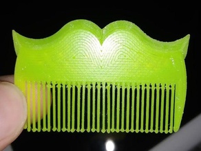 moustache comb art beauty fashion hair style 3d print model - Mito3D